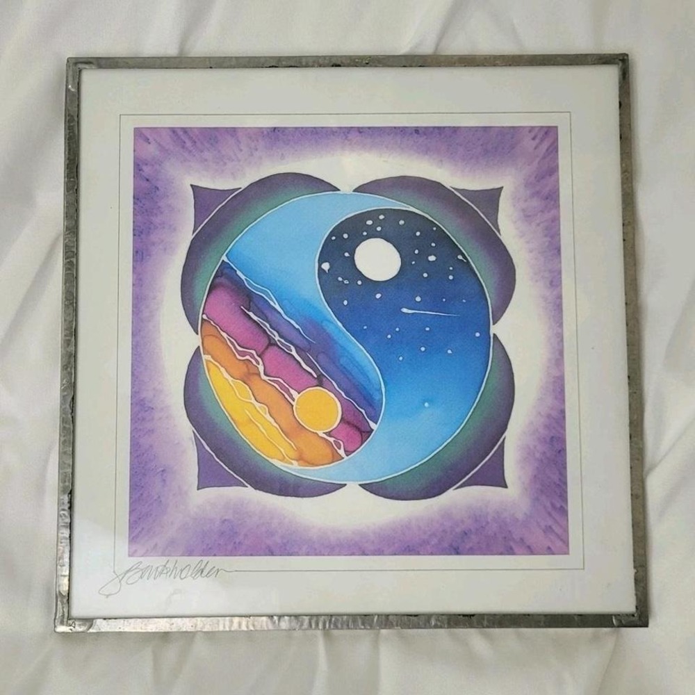 Joyce‎ Burkholder Yin And Yang Painting Framed